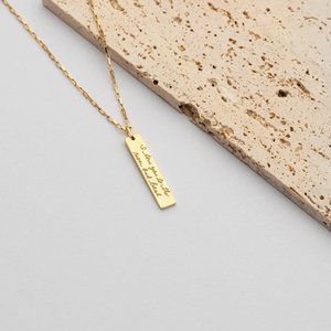 Collar con Barra, Círculo o Rectángulo con Escritura a Mano Real |   Joyería con la Escritura de un Ser Querido, Regalos para el Día de la Madre - Product Image 6