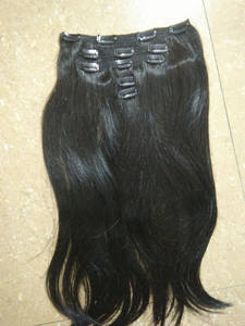 Usine en gros 100% Remy vierge Extension de cheveux humains Double dessiné Body Wave Clip dans la bande 100g & 200g Clip-in Bundles - Product Image 6