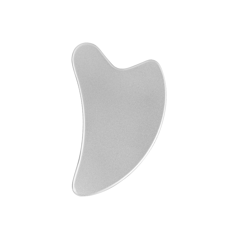 Outil De Gua Sha Facial En Pierre Bian - Noir - 9,5 X 7 X 0,8 Cm - Neuf