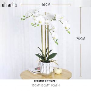 โอ้ อาร์ตส์ แมนูแฟคเจอร์ ขายดี ของตกแต่งบ้าน ดอกกล้วยไม้พิมพ์ 3 มิติ สัมผัสเหมือนจริง พร้อมกระถาง สำหรับตกแต่งบ้านและระเบียง - Product Image 3