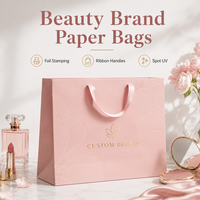 Sac cadeau personnalisé en carton blanc écologique, durable, imperméable, avec poignée en ruban de soie, pour bijoux, cosmétiques, boutique de luxe