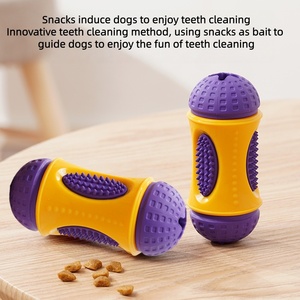 צעצוע לעיסה לכלבים עם מזון נסתר, לניקוי שיניים, משחק פאזל אינטראקטיבי לכלבים אגרסיביים - Product Image 5