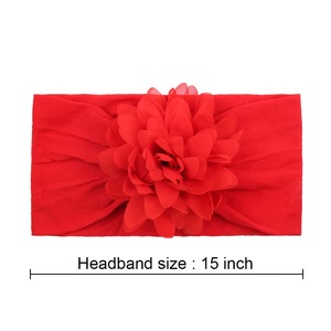 Diadema de flores para recién nacido para fotografía Diadema de flores de nailon para diademas de bebé - Product Image 3