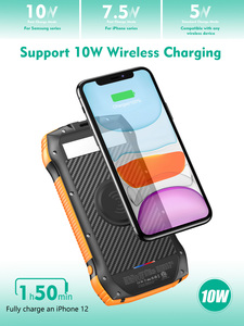 แบตสำรองพลังงานแสงอาทิตย์ 20000mah แบบพกพา พร้อมไฟส่องสว่าง กันน้ำ - Product Image 2