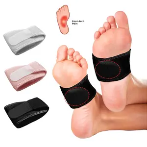Adjustable Compression Orthotic Padded Foot Arch Support Braces with Copper Ions Sleeves for Plantar Fasciitis Pain Relief