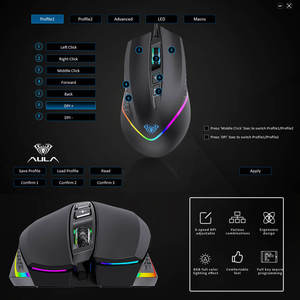 Ratón para juegos AULA F805 RGB con cable, 6400DPI, 7 botones programables, retroiluminado, ergonómico, para computadora portátil, computadora de escritorio - Product Image 5