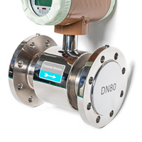 Integrated Digital Electromagnetic Electronic Flowmeter Stainless Steel 4-20mA RS485 Modbus PTFE Lined Liquid Water Sewage Oil