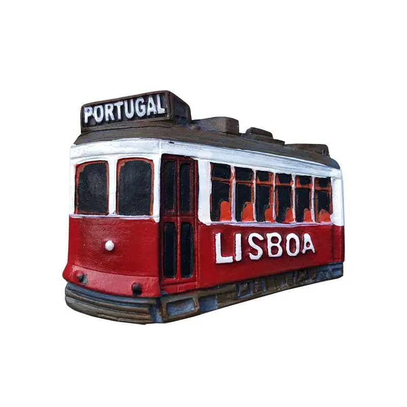 Personalizado 3D hand made pintura polyresin Lisboa Porto Map Viagem Presente Finlândia marcos Lembrança Cidades Portugal Ímã do refrigerador