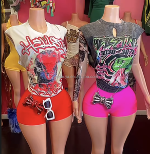 Ensemble deux pièces décontracté et tendance pour femme, coupe ajustée, collection é<span class=keywords><strong>t</strong></span>é 2026, prix de gros avantageux - Product Image 3