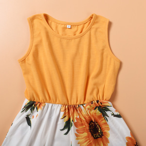 Abito da donna Casual canotta Patchwork gonna lunga abbinata famiglia-abito estivo <span class=keywords><strong>madre</strong></span>-figlia - Product Image 4