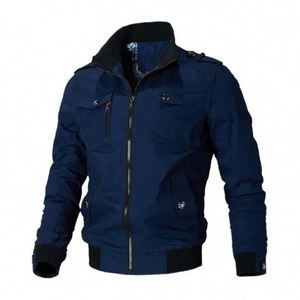 High Quality Wholesale Winter Windproof Breathable Canvas Front <b>Quilted</b> <b>Jacket</b> for Men Casual Plus Size Outdoor <b>Jackets</b> J0158 - Product Image 2