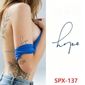 Autocollant de tatouage semi-permanent à l'encre de Jagua, à base de jus de fruits et d'herbes, imperméable, longue durée, pour femmes et filles, tenue 2 semaines, OEM Fournisseur - Product Image 5
