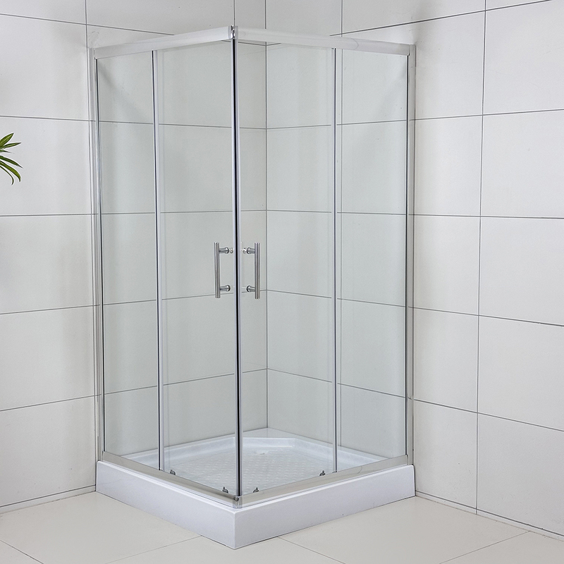Modern 6mm Square Sliding Glass Shower