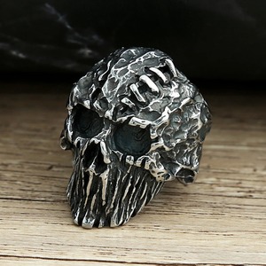 yunnique Skull <b>Ring</b> Men's <b>Titanium</b> Steel Halloween Jewelry Retro Hip Hop Fashion <b>Ring</b> Size 7 8 9 10 11 12 13 - Product Image 2