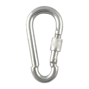 Mosquetón de Acero al Carbono DIN 5299D con Tratamiento Electrolítico y Tornillo Nuk, 100% Probado - Product Image 1