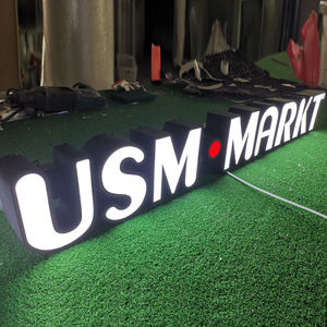 Soporte de Metal de pared para publicidad de cafetería, señal de letras personalizada iluminada acrílica para tienda - Product Image 2