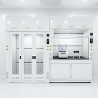 Hotte de laboratoire à encastrement entièrement en acier sur mesure, résistante aux acides et aux alcalis, pour usage scolaire, à montage au sol, pour la ventilation chimique en laboratoire