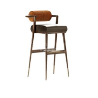 Tabouret de bar pivotant de luxe, chaise haute rembourrée avec cadre doré pour îlot de cuisine, bar, restaurant, vente en gros
