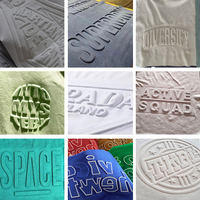 T-Shirts Homme Grande Taille Personnalisés en Coton pour Extérieur, Manches Courtes, Imprimé 3D en Relief, Sérigraphie Mousse, En Gros