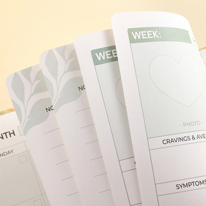 96 fogli di riviste di gravidanza di grandi dimensioni Planner per foto ecografiche di mamme inseriscono un bellissimo libro ricordo per monitorare la <span class=keywords><strong>crescita</strong></span> del bambino - Product Image 5