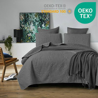 Set Sprei Kualitas Tinggi Motif Bunga Warna Solid Bahan Polyester untuk Tempat Tidur Queen Size, Dapat Dicuci Mesin, Termasuk Sarung Bantal, untuk Rumah.