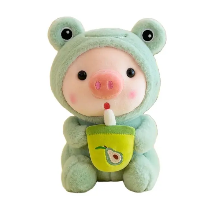 free sample stuffed Bunny frog pig boba doll toy cute plush animal doll toy Christmas Valentine's Day gifts plush toy for kids