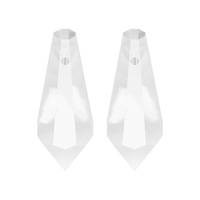 Perles en verre cristal irisé en forme de colonne pointue et de goutte d'eau, 1438 mm, style Central-Sud, avec électroplaqué inaltérable pour DIY