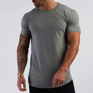 เสื้อยืดคอกลมสีพื้นระบายอากาศทำจากโพลีเอสเตอร์/ ผ้าฝ้ายแฟชั่นแขนสั้นเข้ารูปเรียบง่ายปรับแต่งได้สำหรับฤดูร้อน - Product Image 1