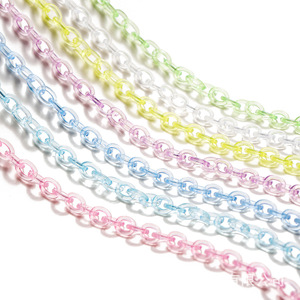 Chaîne transparente en acrylique 50cm, accessoires de bijoux DIY pour téléphone, sac, masque, bracelet, vente en gros - Product Image 3