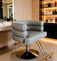 Chaise de coiffure moderne de luxe, chaise de barbier inclinable hydraulique pour salon de coiffure
