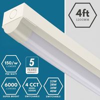 Échantillon Gratuit - Tube LED Linéaire Haute Qualité 4Ft 40W 6000 lm Haute Luminosité IP54 Garantie 5 Ans Dimmable Industriel Intérieur