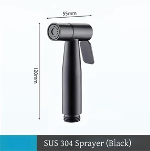 Современный матовый черный портативный распылитель для биде - Product Image 6