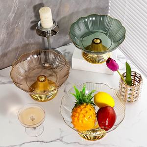 Fruteros, Plato para Frutas, Centro de Mesa con Base Dorada, Fruteros de Cristal para Decoración, Decoración de Bodas - Product Image 5