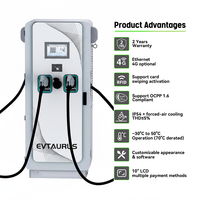 EVTAURUS JT40-J Estación de Carga Comercial Nueva con Certificación CE de 80/100/120KW IP54 para Exteriores CCS Chademo+Tipo2 AC/DC OCPP1.6J