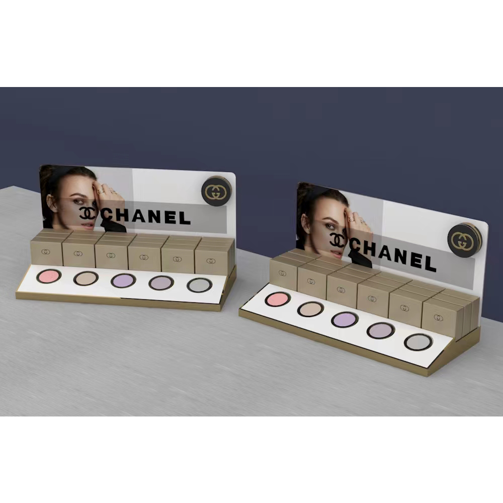 Customizable Eye Shadow Cosmetics Display Stand Tabletop Shopping Center and Cosmetics Counter Display OEM Supply — view 2