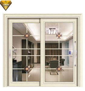 aluminio de pivote de la puerta de vidrio templado puertas correderas de la puerta de aluminio con tres pistas <span class=keywords><strong>y</strong></span> metal de mash - Product Image 1