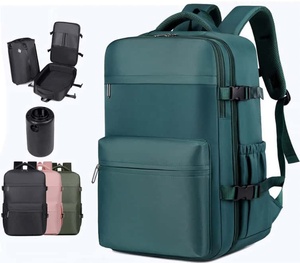 Sac à dos unisexe en nylon souple FF-199, 20-37L, imperméable, respirant, avec ceinture à coussin d'air, pour usage quotidien, voyage, vert - Product Image 6