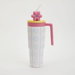 Giant Capacity Stainless Steel Thermos Mug Camping Ice <b>Tumbler</b> <b>with</b> <b>Straw</b> Leakproof Eco-Friendly Portable Water Cup Daily Use - Product Image 2