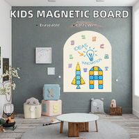 Tableau blanc interactif magnétique adhésif pour enfants UCI, autocollant de tableau noir en forme d'arche, réutilisable, durable, effaçable, impression numérique PET, modèle 123