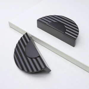Kenop pintu lemari dapur Semi bundar, kenop pintu lemari kabinet bulat Emas cantik ringan - Product Image 3