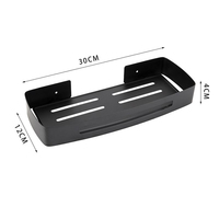 Étagère d'angle murale adhésive sans perçage en acier inoxydable pour salle de bain, grande capacité de rangement