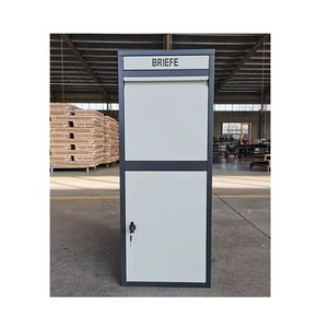 Boîte de rangement verrouillable haut de gamme, armoire de rangement pour courrier et <span class=keywords><strong>colis</strong></span> en métal noir, boîte de livraison antivol pour extérieur - Product Image 5