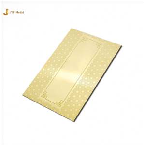EX138 304 Stainless Steel Etched Decor <b>Sheet</b> Gold <b>Mirror</b> Elevator Door Panel Bending Cutting Custom Thickness JIS Standard - Product Image 5