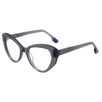 Lunettes de vue anti-lumière bleue de qualité supérieure, monture en acétate surdimensionnée pour hommes et femmes, style œil de chat, fabriquées en Chine