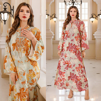 Nouvelle Robe Islamique 2026 pour Femme avec Col Apparent, Broderie, Style Dubaï, Col en V, Veste Décontractée Musulmane