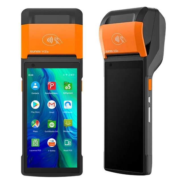 Loyverse Sunmi V2s Touch Screen Tablet Terminal Pos Qr Code Android Device Pos Systems Handheld Lottery Ticket Print Pos Machine