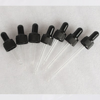 5ml 10ml 15ml 20ml 30ml 50ml 100ml Bouteille en verre ambré Flacons compte-gouttes d'huile essentielle en verre vide avec bouchons compte-gouttes en plastique noir