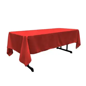 गर्म बिक्री वीजा पॉलिएस्टर टेबल कपड़ा भोज tablecloths 4ft 6ft 8ft शादी टेबल कपड़ा
