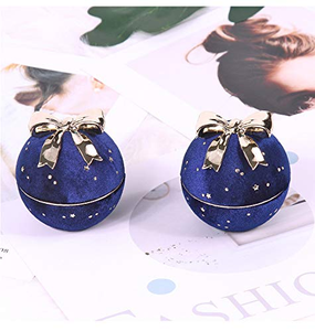 Customized High-End Starry Sky Korean Velvet Christmas <b>Ring</b> <b>Box</b> Square Pattern Circular Pendant Necklace Jewelry Packaging - Product Image 3