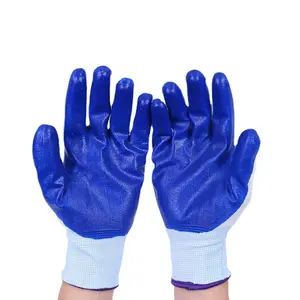 Recycled Polyester Gloves Supplier/micro Foam Dipped Gloves Safety/work Gloves Nitrile Coated